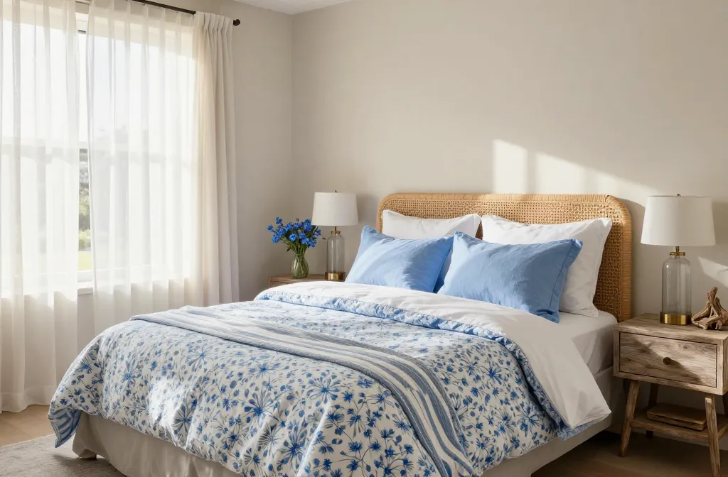 Bloom and Renew: 5 Blue Floral Spring Bedding Ideas for a Fresh Bedroom Look 2026!