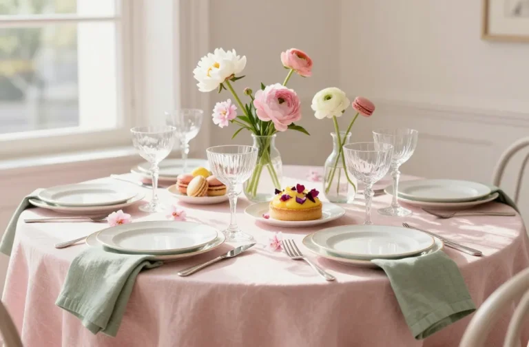 Bloom Brunch Magic 4 Soft Pastel Spring Table Decor with Delicate Blossom Accents 2026!