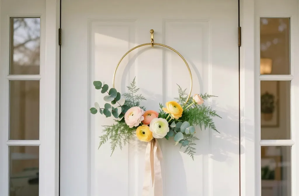 Breezy Entryway Glow 5 Light and Airy Spring Door Hanger Ideas with Florals and Greenery 2026!
