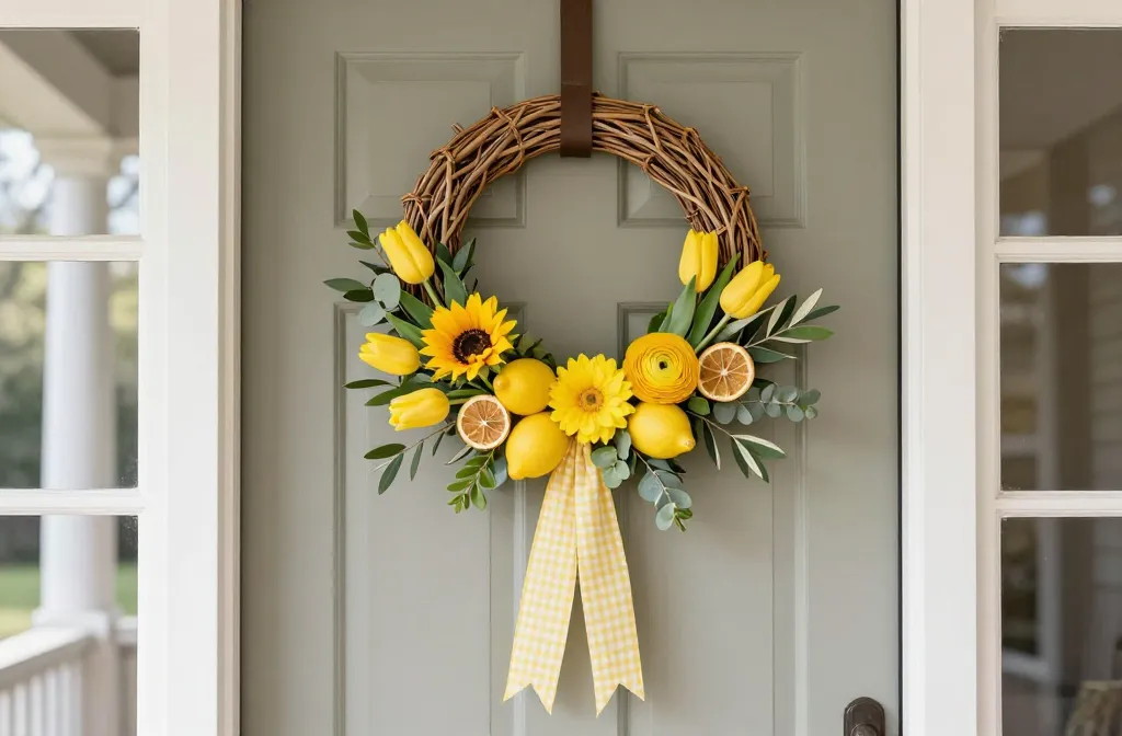 Viral 4 Yellow Flower Spring Wreath Ideas to Brighten Your Front Door 2026!